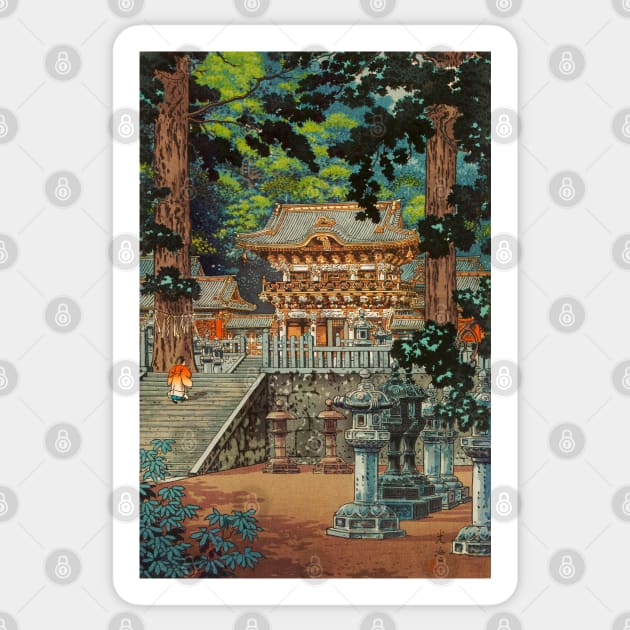 The Gate Yomei at Nikko Shrine by Tsuchiya Koitsu Sticker by Takeda_Art